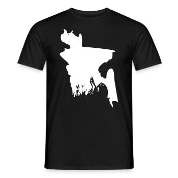 Bangladesh map flag - Men's T-Shirt - black - Front - AI Model Male 178 light (178cm)