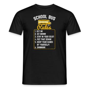 Schulbusfahrer Regeln Arbeit Schulbusfahrer - Männer T-Shirt - Schwarz - Vorne - AI Model Male 178 light (178cm)