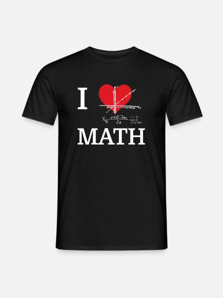 Rakastan matematiikkaa I sydänmatematiikka hauska matematiikan nörtti - Mænd T-shirt - sort