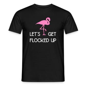 Laissez-vous envoler - Flamingo - T-shirt homme - noir - Devant - AI Model Male 178 light (178cm)