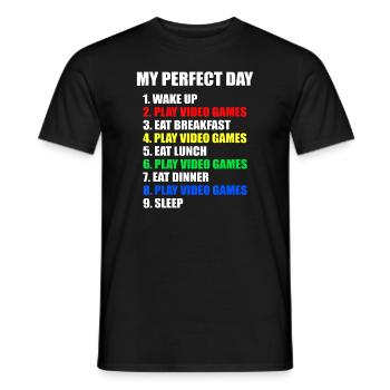 IDÉE CADEAU: La journée de jeu parfaite Suprise pour le jeu - T-shirt homme - noir - Devant - AI Model Male 178 light (178cm)