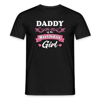 Papa der Geburtstagsfrau Hemd Papa Passend Birt - Männer T-Shirt - Schwarz - Vorne - AI Model Male 178 light (178cm)