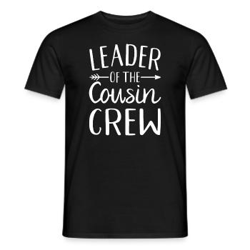 Leader of the cousin crew - Men's T-Shirt - black - Front - AI Model Male 178 light (178cm)