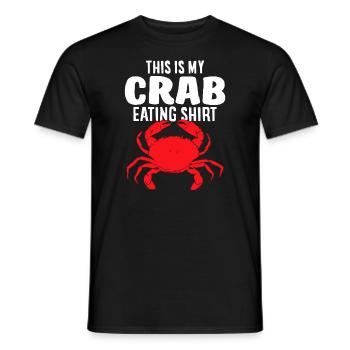 Homard Amateur de fruits de mer Manger des crabes Ceci est mon crabe - T-shirt homme - noir - Devant - AI Model Male 178 light (178cm)