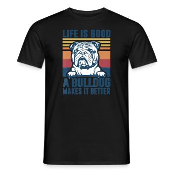 Bulldogge Geschenke für Frauen Männer Hund Vater Hund Mama Englis - Männer T-Shirt - Schwarz - Vorne - AI Model Male 178 light (178cm)