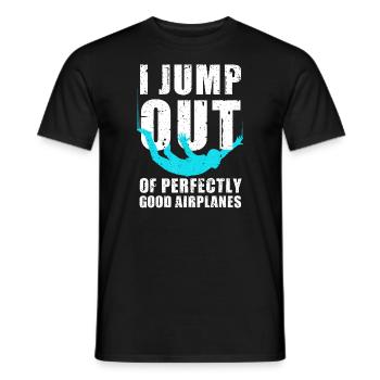Drôle de parachutisme pour hommes Femmes Parachutiste Skydive Lov - T-shirt homme - noir - Devant - AI Model Male 178 light (178cm)