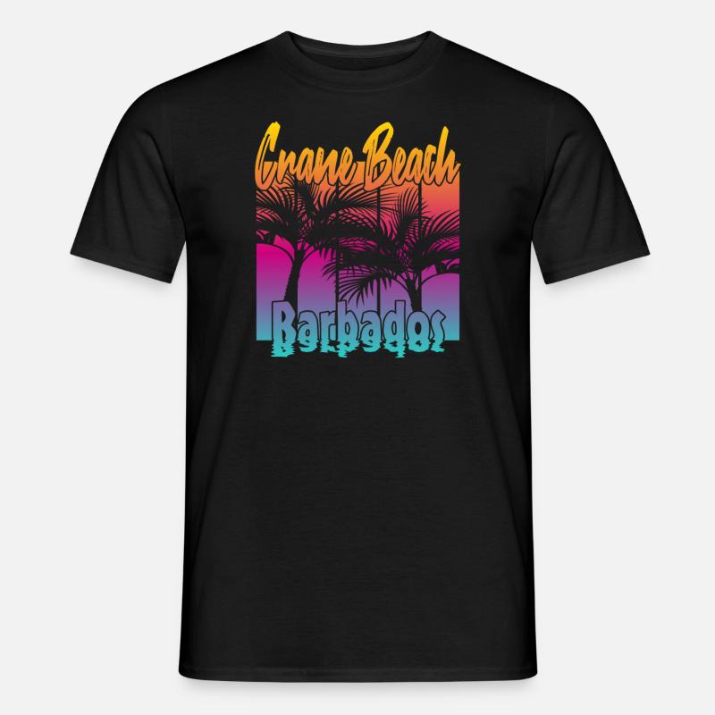 Crane Beach Barbados - Männer T-Shirt - Schwarz