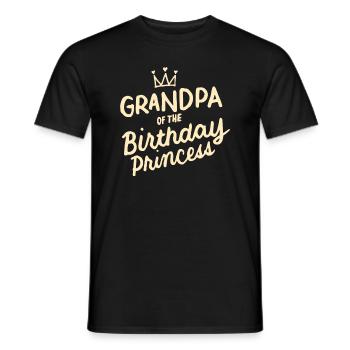 Opa Of The Birthday Princess Girls Party - Männer T-Shirt - Schwarz - Vorne - AI Model Male 178 light (178cm)