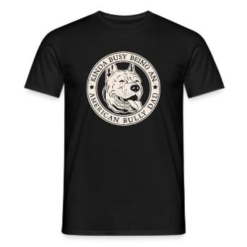 Mens American Bully Dad | Dog Owner American Bully - Men's T-Shirt - black - Front - AI Model Male 178 light (178cm)
