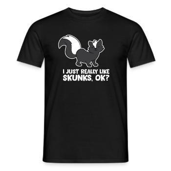 Ich mag einfach Stinktiere, ok? Lustiges Stinktier - Männer T-Shirt - Schwarz - Vorne - AI Model Male 178 light (178cm)