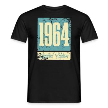1964 Anniversaire de naissance Année de naissance - T-shirt homme - noir - Devant - AI Model Male 178 light (178cm)