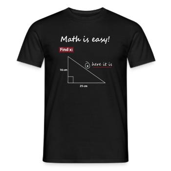 Mathematik ist einfach, finde x hier ist es - Männer T-Shirt - Schwarz - Vorne - AI Model Male 178 light (178cm)