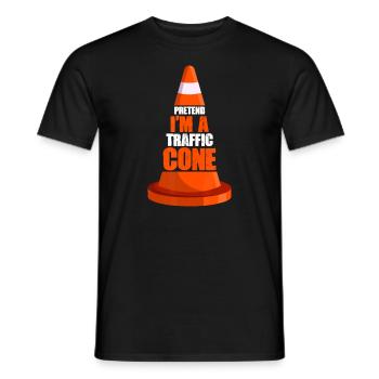 Tu so, als wäre ich ein Verkehrskegel Kostümpretend im a tra - Männer T-Shirt - Schwarz - Vorne - AI Model Male 178 light (178cm)