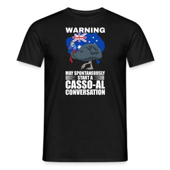 Retro Cassowary Bird Vintage Cassowaries - Men's T-Shirt - black - Front - AI Model Male 178 light (178cm)
