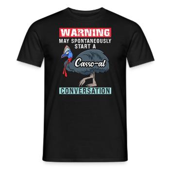 Retro Cassowary Bird Vintage Cassowaries - Men's T-Shirt - black - Front - AI Model Male 178 light (178cm)