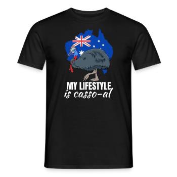 Retro Cassowary Bird Vintage Cassowaries - Men's T-Shirt - black - Front - AI Model Male 178 light (178cm)