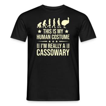 Retro Cassowary Bird Vintage Cassowaries - Men's T-Shirt - black - Front - AI Model Male 178 light (178cm)