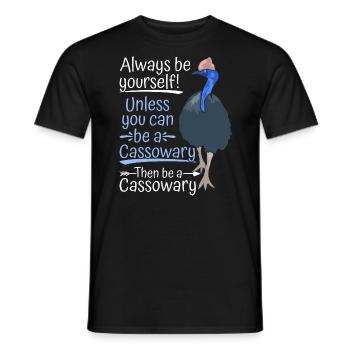 Retro Cassowary Bird Vintage Cassowaries - Men's T-Shirt - black - Front - AI Model Male 178 light (178cm)