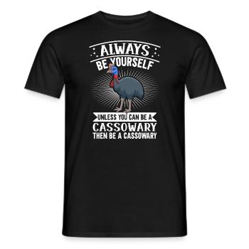 Retro Cassowary Bird Vintage Cassowaries - Men's T-Shirt - black - Front - AI Model Male 178 light (178cm)