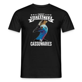 Retro Cassowary Bird Vintage Cassowaries - Men's T-Shirt - black - Front - AI Model Male 178 light (178cm)