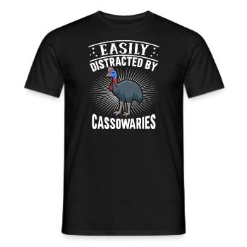 Retro Cassowary Bird Vintage Cassowaries - Men's T-Shirt - black - Front - AI Model Male 178 light (178cm)