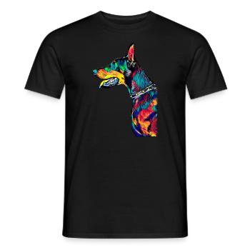 Doberman - T-shirt homme - noir - Devant - AI Model Male 178 light (178cm)