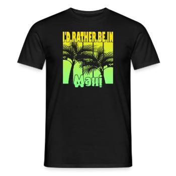 I'd rather be in Maui - Men's T-Shirt - black - Front - AI Model Male 178 light (178cm)