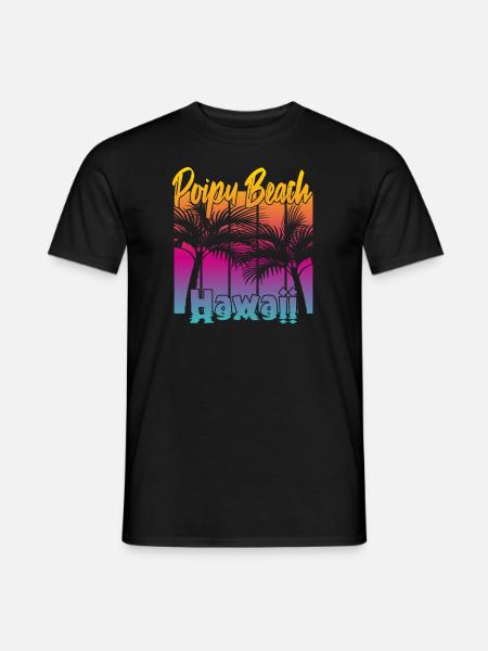 Poipu Beach Hawaii - Männer T-Shirt - Schwarz