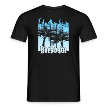 I'd rather be in Barbados - Men's T-Shirt - black - Front - AI Model Male 178 light (178cm)