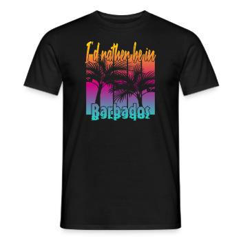 I'd rather be in Barbados - Men's T-Shirt - black - Front - AI Model Male 178 light (178cm)