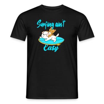 Surfing ain't Easy - Männer T-Shirt - Schwarz - Vorne - AI Model Male 178 light (178cm)