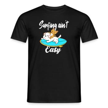 Surfing ain't Easy - Männer T-Shirt - Schwarz - Vorne - AI Model Male 178 light (178cm)