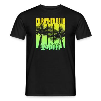 Ik ben liever in Tahiti - Heren T-shirt - zwart - Voor - AI Model Male 178 light (178cm)