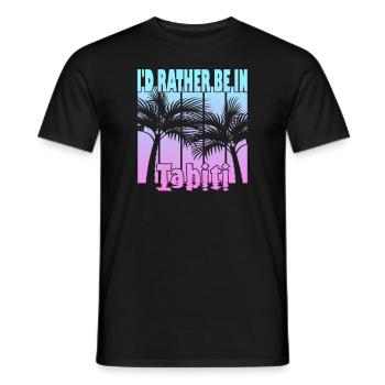 Ik ben liever in Tahiti - Heren T-shirt - zwart - Voor - AI Model Male 178 light (178cm)