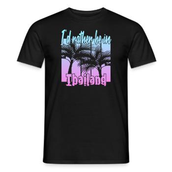 Ich wäre lieber in Thailand - Männer T-Shirt - Schwarz - Vorne - AI Model Male 178 light (178cm)
