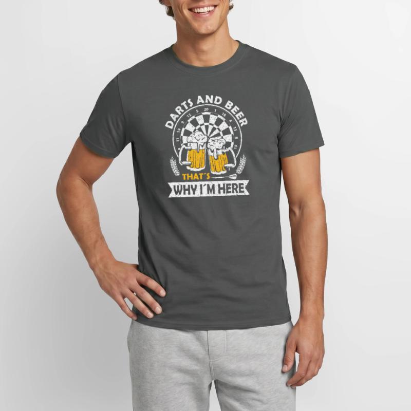 Dart Player Dart Board One Dart Competition Arrowd Men’s T-shirt