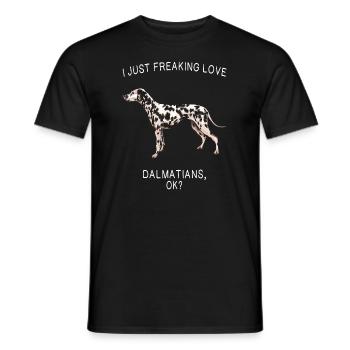 Ich liebe einfach verdammt viele Dalmatiner ok? Hund - Männer T-Shirt - Schwarz - Vorne - AI Model Male 178 light (178cm)