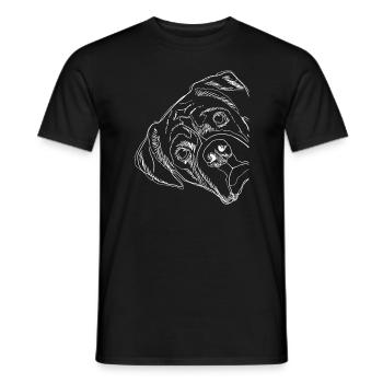 Drôle de chien boxer - T-shirt homme - noir - Devant - AI Model Male 178 light (178cm)