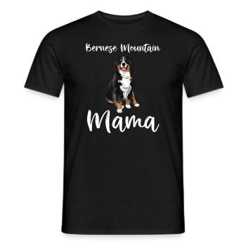 Bernese Mountain Dog Mom Funny Dog Mama Bernese - Men's T-Shirt - black - Front - AI Model Male 178 light (178cm)