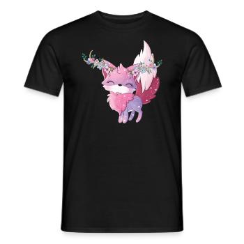 Arctic fox - Men's T-Shirt - black - Front - AI Model Male 178 light (178cm)