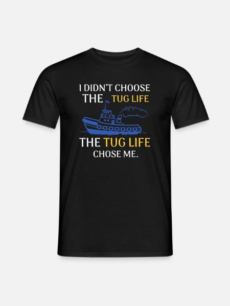 Remolcador Life Tugboat Funny Boating Quoteprofessiontug - T-shirt herr - svart