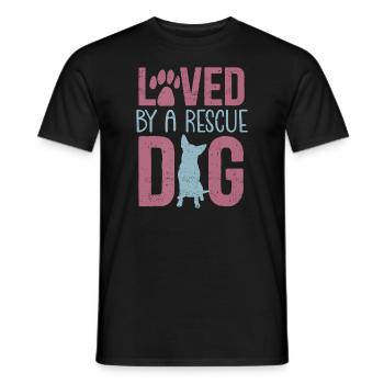 Rettungshund Tieradoption Rettungshund Pflegeliebhaber - Männer T-Shirt - Schwarz - Vorne - AI Model Male 178 light (178cm)