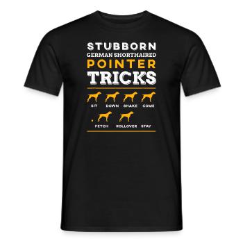 German Shorthair Pointer Funny | Dog Silhouettesho - Men's T-Shirt - black - Front - AI Model Male 178 light (178cm)