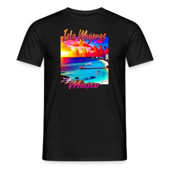 Isla Mujeres Mexico - Men's T-Shirt - black - Front - AI Model Male 178 light (178cm)