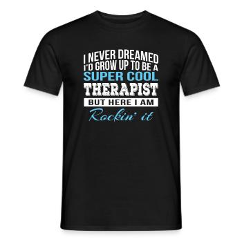 Lustiges cooles Therapeut-T-Shirt GiftVatertag - Männer T-Shirt - Schwarz - Vorne - AI Model Male 178 light (178cm)
