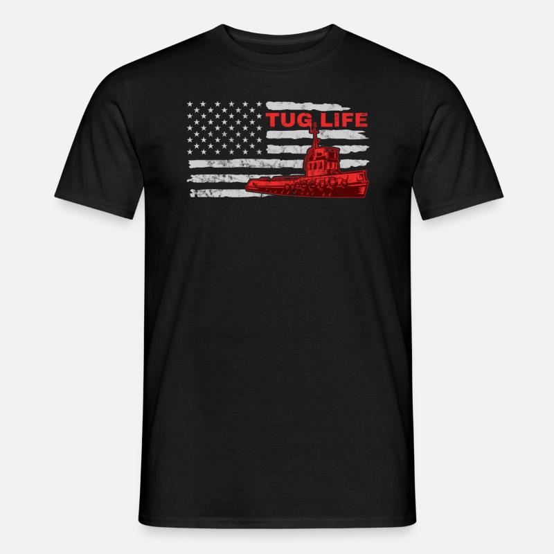 Schlepper Schleppboot Tug Life - Männer T-Shirt - Schwarz