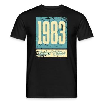 1983 Naissance Anniversaire Année de naissance - T-shirt homme - noir - Devant - AI Model Male 178 light (178cm)