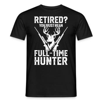 Outdoor Jagd Saison Jäger Rotwild Jagd Lebensstil - Männer T-Shirt - Schwarz - Vorne - AI Model Male 178 light (178cm)