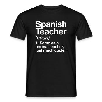 Professeur d'espagnol Définition Funny Back To School Fi - T-shirt homme - noir - Devant - AI Model Male 178 light (178cm)