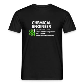 Définition drôle d'ingénieur chimiste Engineeringskil - T-shirt homme - noir - Devant - AI Model Male 178 light (178cm)